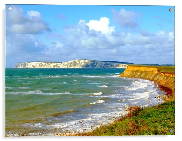 Power and Serenity: A Windy Day at Compton Bay Acrylic by john hill