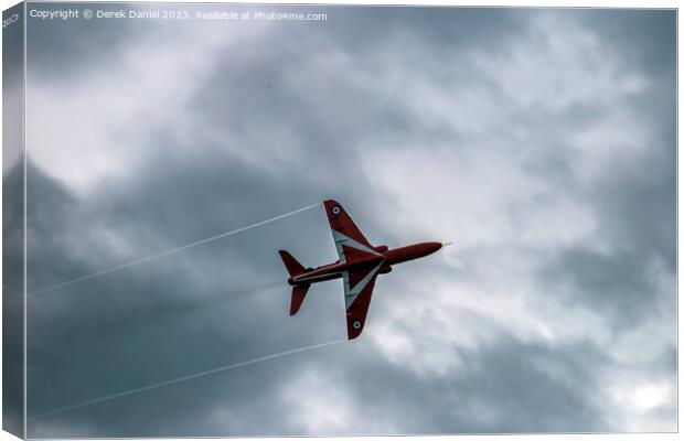 Red Arrow flying solo Canvas Print by Derek Daniel