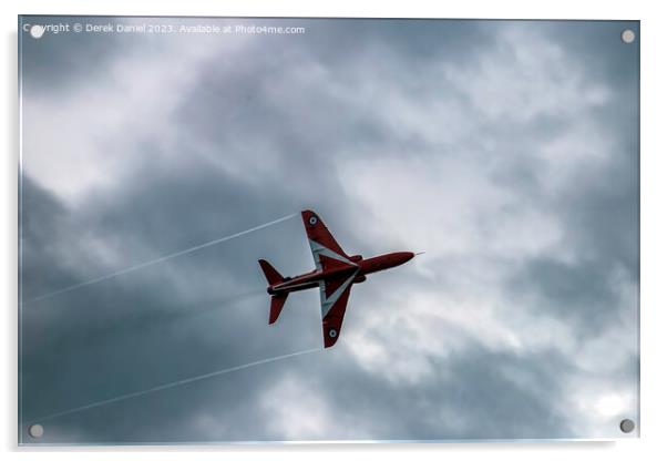 Red Arrow flying solo Acrylic by Derek Daniel