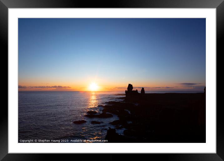 Icelandic Sunset Framed Mounted Print by Stephen Young