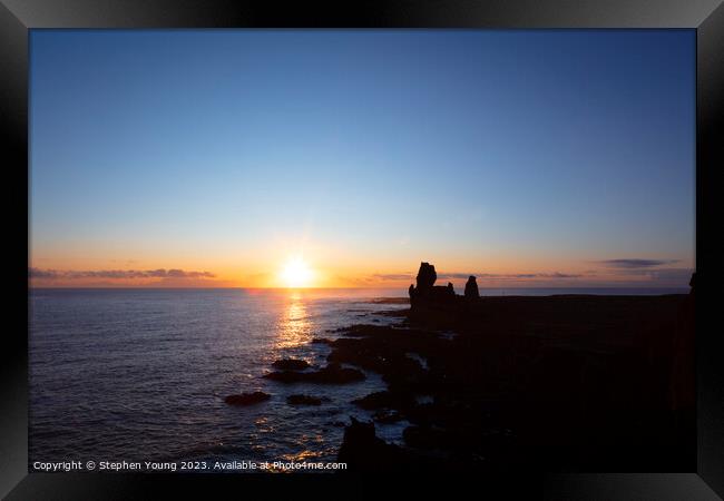 Icelandic Sunset Framed Print by Stephen Young