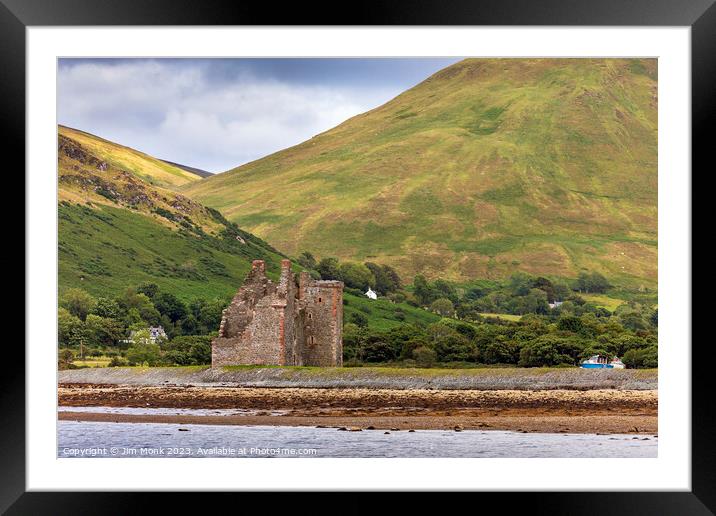 Enchanting Ruins of Lochranza Castle Framed Mounted Print by Jim Monk