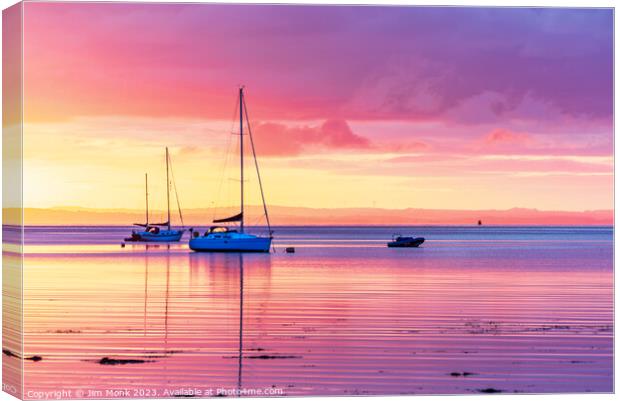 Lamlash Sunrise on the Isle Of Arran Canvas Print by Jim Monk