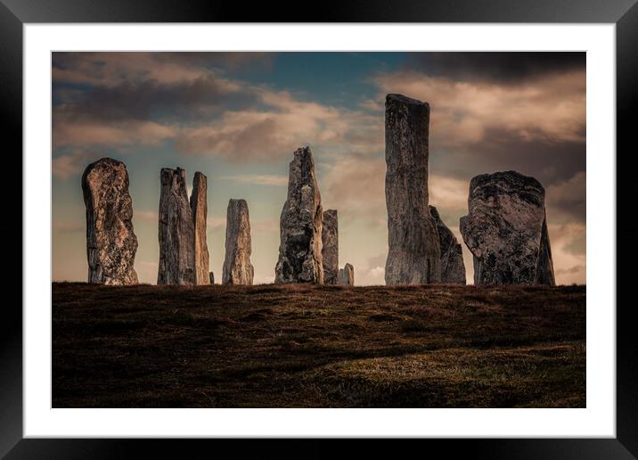 Callanish Standing Stones at Sunrise Framed Mounted Print by John Frid