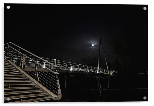 full moon bridge Acrylic by Northeast Images