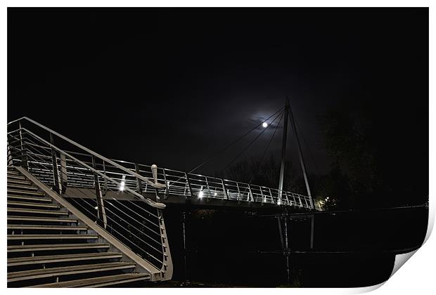 full moon bridge Print by Northeast Images