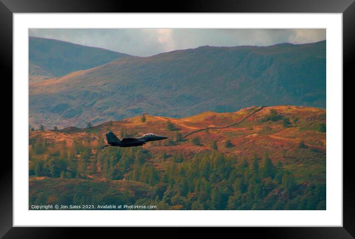 Jet in the Lakes Framed Mounted Print by Jon Saiss
