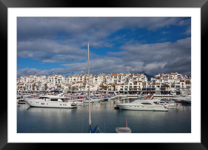 Puerto Banus Marina on Costa del Sol in Spain Framed Mounted Print by Artur Bogacki
