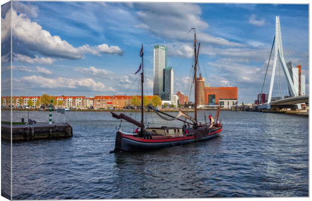 Sailing In Rotterdam Canvas Print by Artur Bogacki
