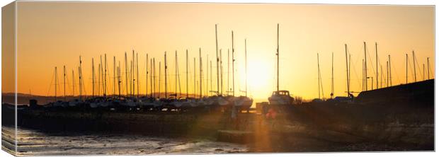 Sunset over Limekilns Sailing Club  Canvas Print by Anthony McGeever