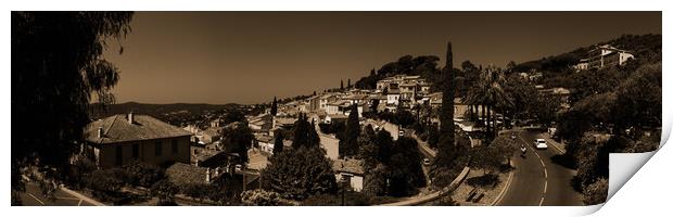 Panoramic Summertime Bliss in Bormes-Les-Mimosas i Print by youri Mahieu