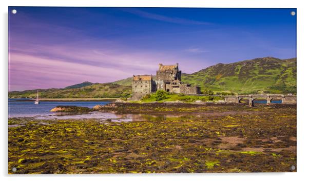 Eilean Donan Castle Panorama Acrylic by John Frid