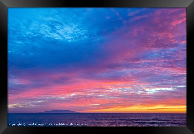 La Gomera Sunset Framed Print by David Pringle