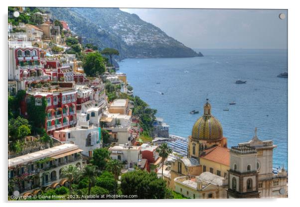 Positano Amalfi Coast Italy  Acrylic by Diana Mower