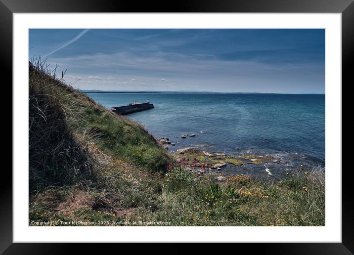 Surreal Seascape at Burghead Pier Framed Mounted Print by Tom McPherson