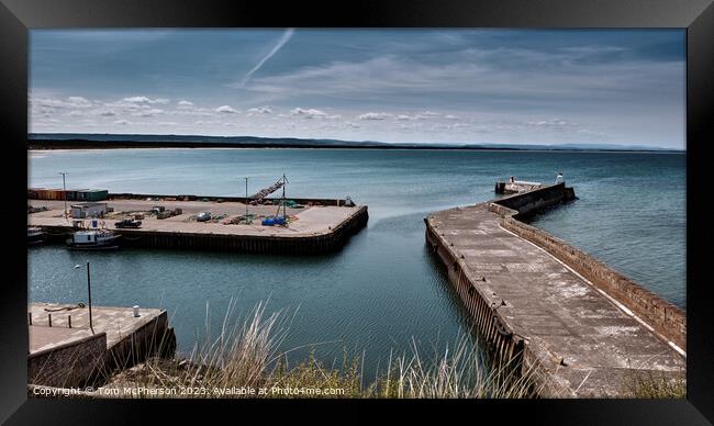 Burghead Harbour Seascape Framed Print by Tom McPherson
