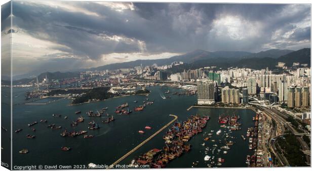 Serene Hong Kong Bay Canvas Print by David Owen