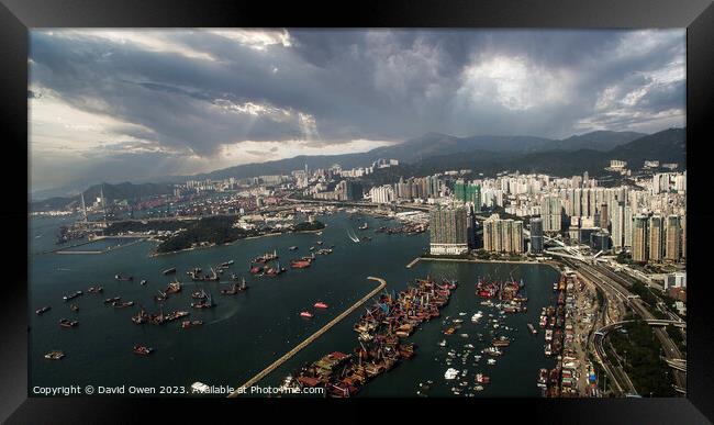 Serene Hong Kong Bay Framed Print by David Owen
