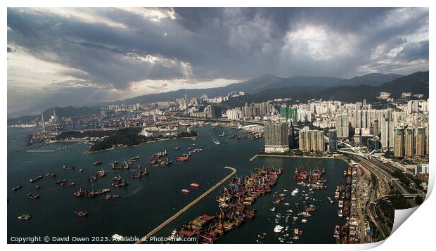 Serene Hong Kong Bay Print by David Owen