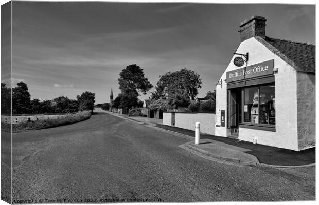 Duffus Village Scenic View in Black and White Canvas Print by Tom McPherson