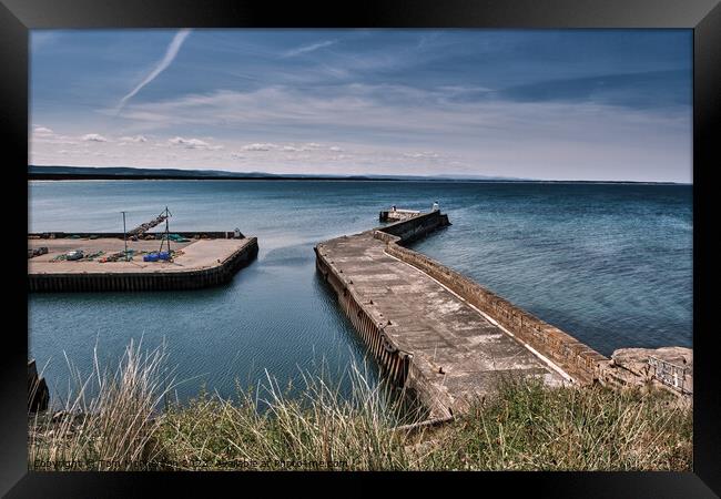 Burghead harbour Seascape Framed Print by Tom McPherson