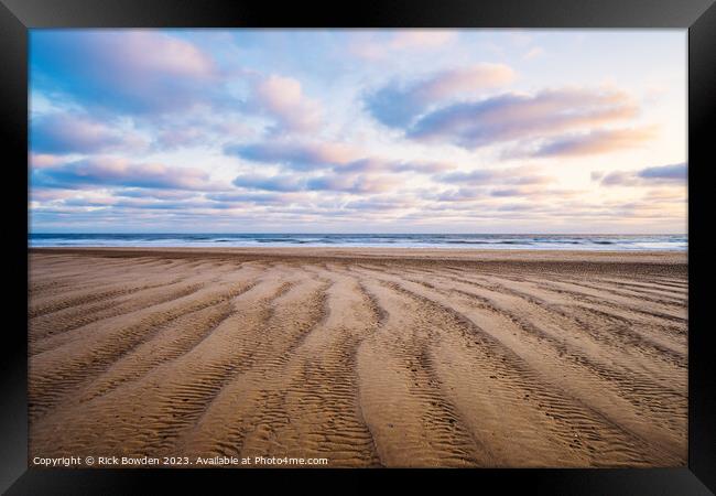 Ripples at Sunrise Framed Print by Rick Bowden