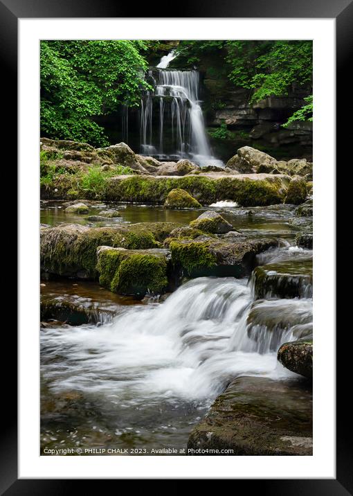 Two cascades 898 Framed Mounted Print by PHILIP CHALK