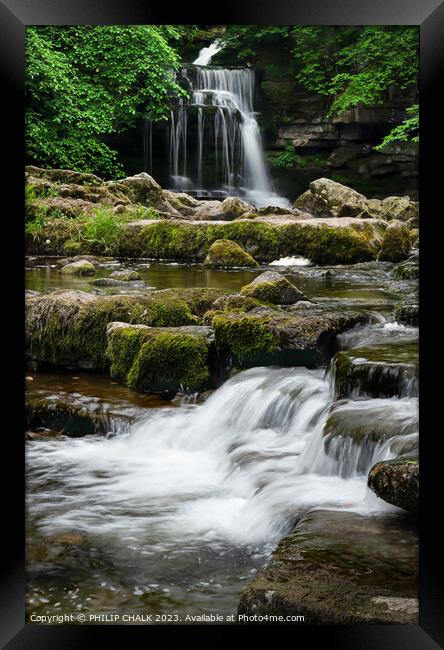Two cascades 898 Framed Print by PHILIP CHALK