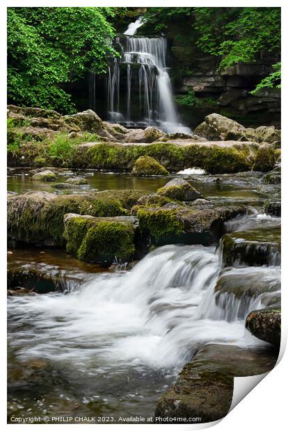 Two cascades 898 Print by PHILIP CHALK