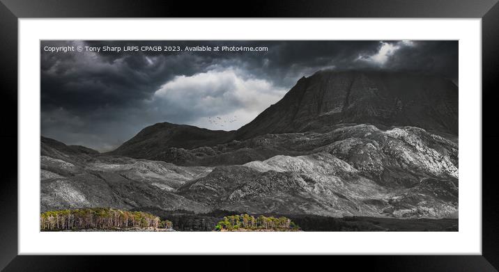 A STORM GATHERS OVER THE WESTER ROSS HIGHLANDS Framed Mounted Print by Tony Sharp LRPS CPAGB