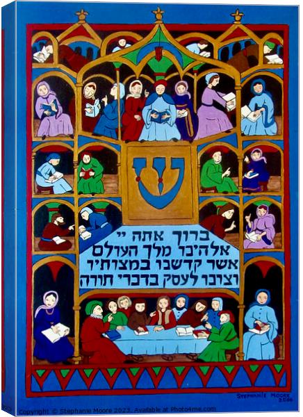 Learning Torah Canvas Print by Stephanie Moore