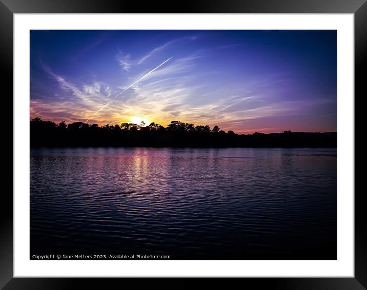 Ripples on the Lake  Framed Mounted Print by Jane Metters