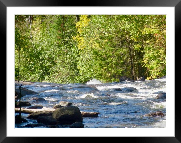 Rushing River Framed Mounted Print by Stephanie Moore