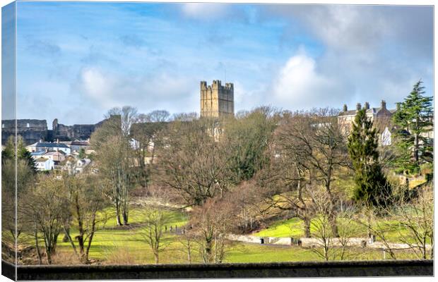 Stunning Views of Richmond Castle Canvas Print by Steve Smith