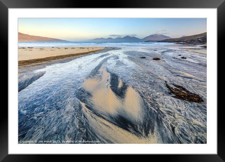 Luskentyre Beach Framed Mounted Print by Jim Monk