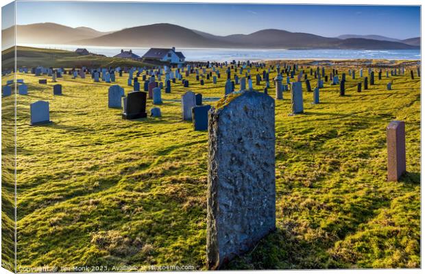 Cemetery View, Isle of Harris Canvas Print by Jim Monk