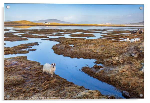 Seilebost Saltings, Isle of Harris Acrylic by Jim Monk
