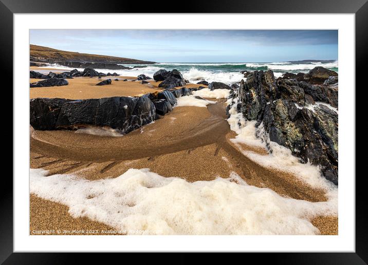 Traigh Bheag, Isle of Harris Framed Mounted Print by Jim Monk