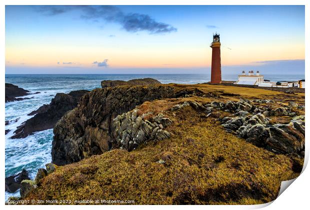 Butt of Lewis Lighthouse Print by Jim Monk