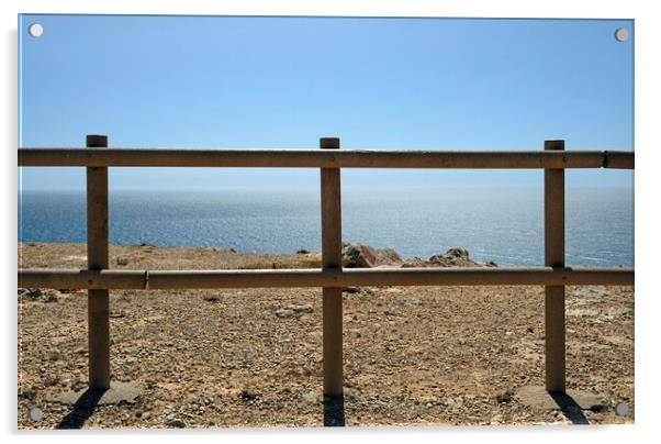 Wooden fence near the coast Acrylic by Lensw0rld 