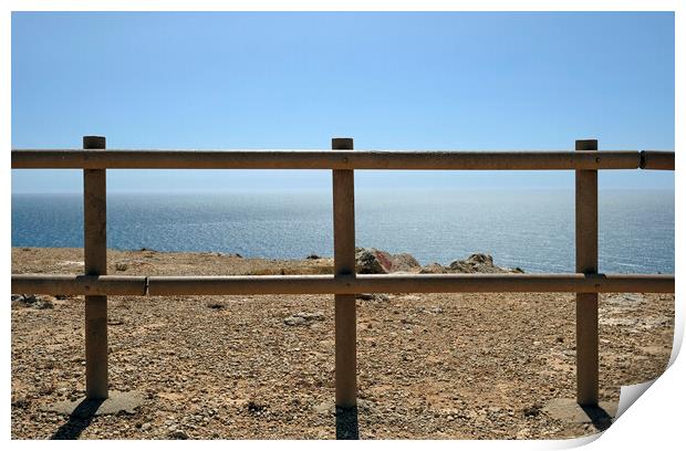 Wooden fence near the coast Print by Lensw0rld 