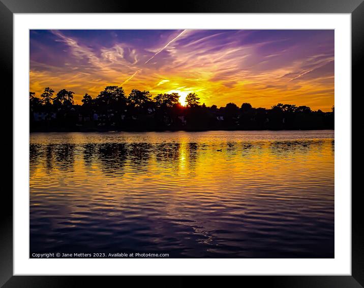 Colourful Sunset  Framed Mounted Print by Jane Metters