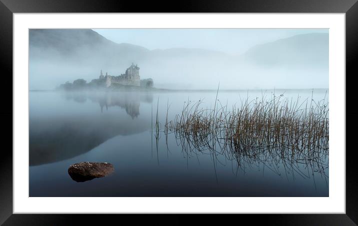 Pre Dawn Mist on Kilchurn Castle  Framed Mounted Print by Anthony McGeever