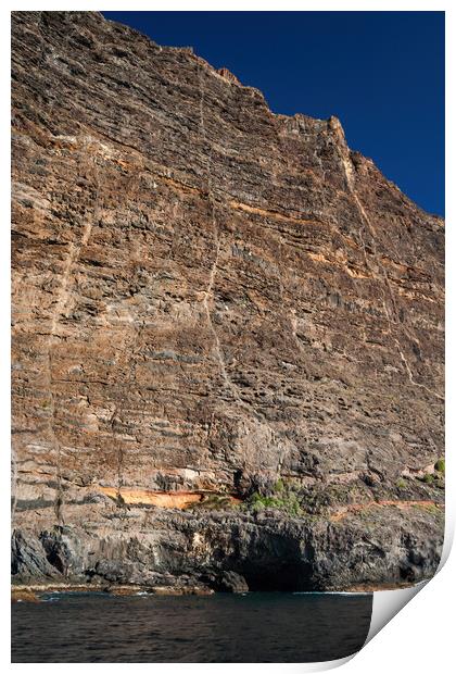 Cliff of Los Gigantes In Tenerife Print by Artur Bogacki