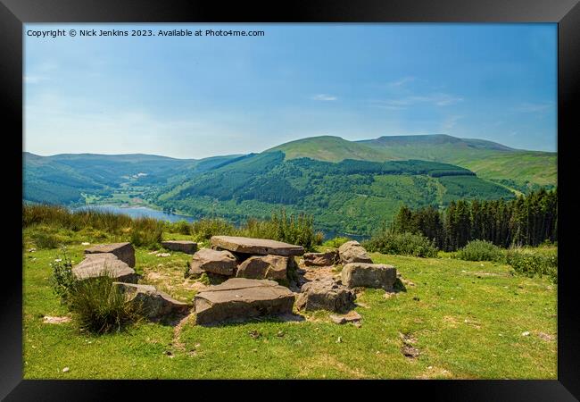 Waun Rydd and Talybont Valley Brecon Beacons Framed Print by Nick Jenkins