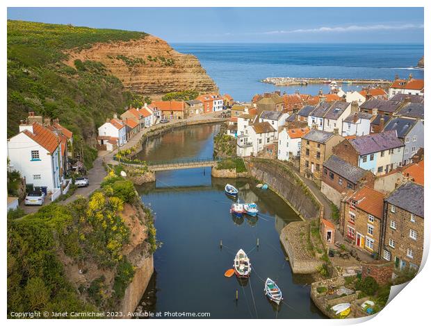 Staithes Print by Janet Carmichael