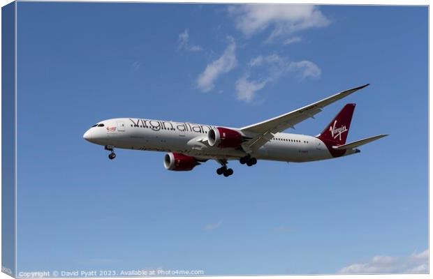 Virgin Atlantic Boeing 787   Canvas Print by David Pyatt