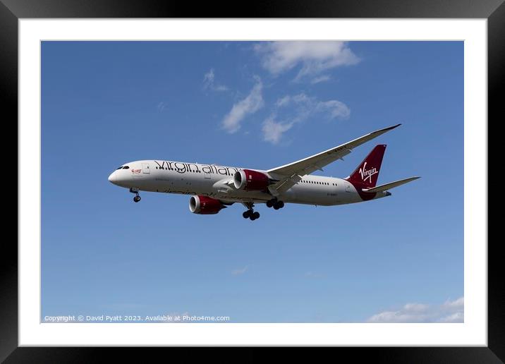 Virgin Atlantic Boeing 787   Framed Mounted Print by David Pyatt