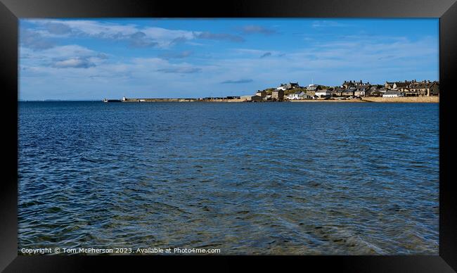 Serene Dusk at Burghead Bay Framed Print by Tom McPherson