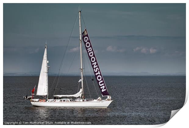 Gordonstoun Yacht Print by Tom McPherson